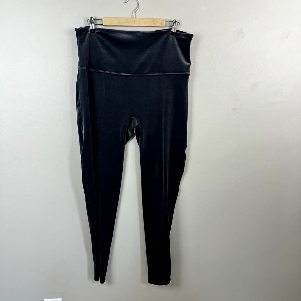 Spanx Grey Velvet High Rise Leggings 3X - Picture 2 of 4